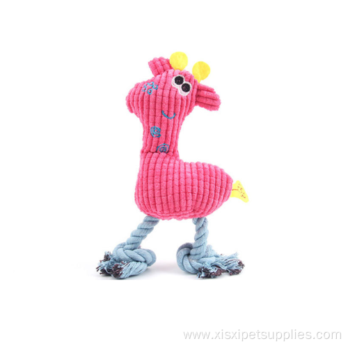 Pet Toy Plush with Rope and Squeaker